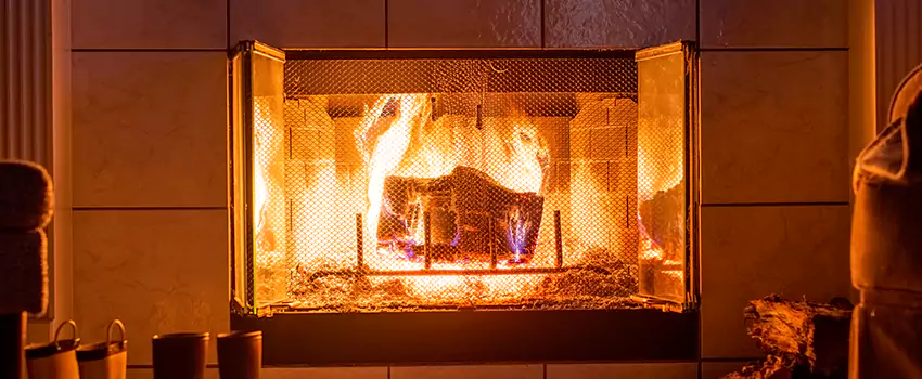 Mendota Hearth Landscape Fireplace Installation in Beltsville, Maryland
