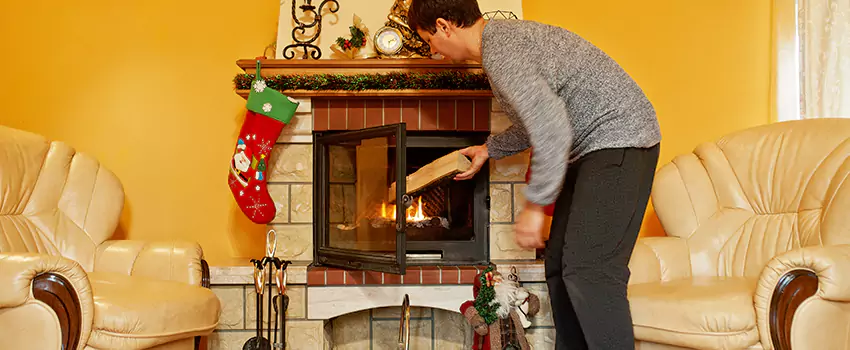 Rusted Metal Fireplace Restoration in Beltsville, Maryland